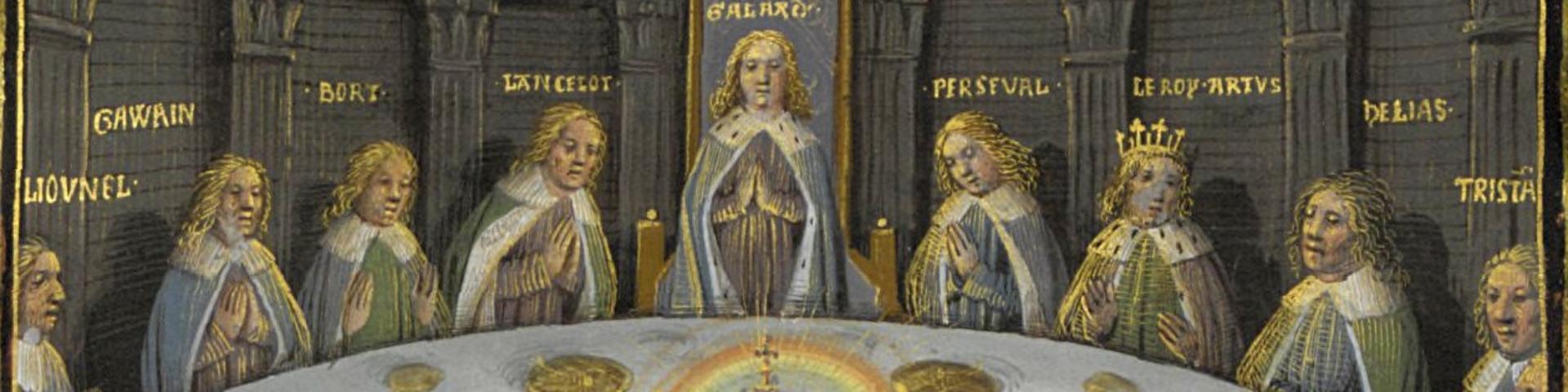 Los Caballeros de la Mesa Redonda y el Rey Arturo. BnF Gallica
