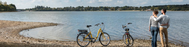 Percorso verde intorno al lago di Brocéliande in bicicletta