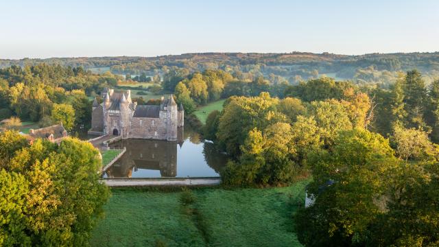 castello di Trécesson - vista dall'alto - Campénéac - Brocéliande