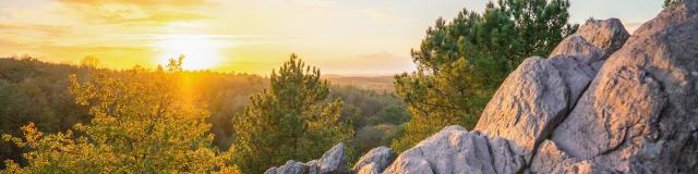 Coucher de soleil au Val Sans Retour, le Rocher des Faux Amants