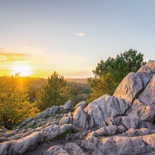 Tramonto sulla Val Sans Retour, il Rocher des Faux Amants (Roccia dei falsi amanti)